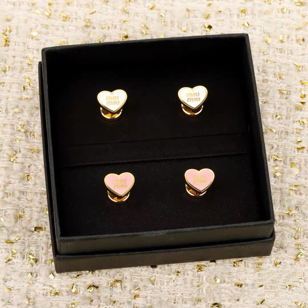 Miu Miu Heart Stud Earrings